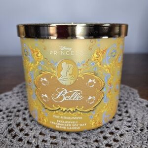 New - Disney Princess Belle Bath & Body Works Candle - Gold 14.oz 3-Wick